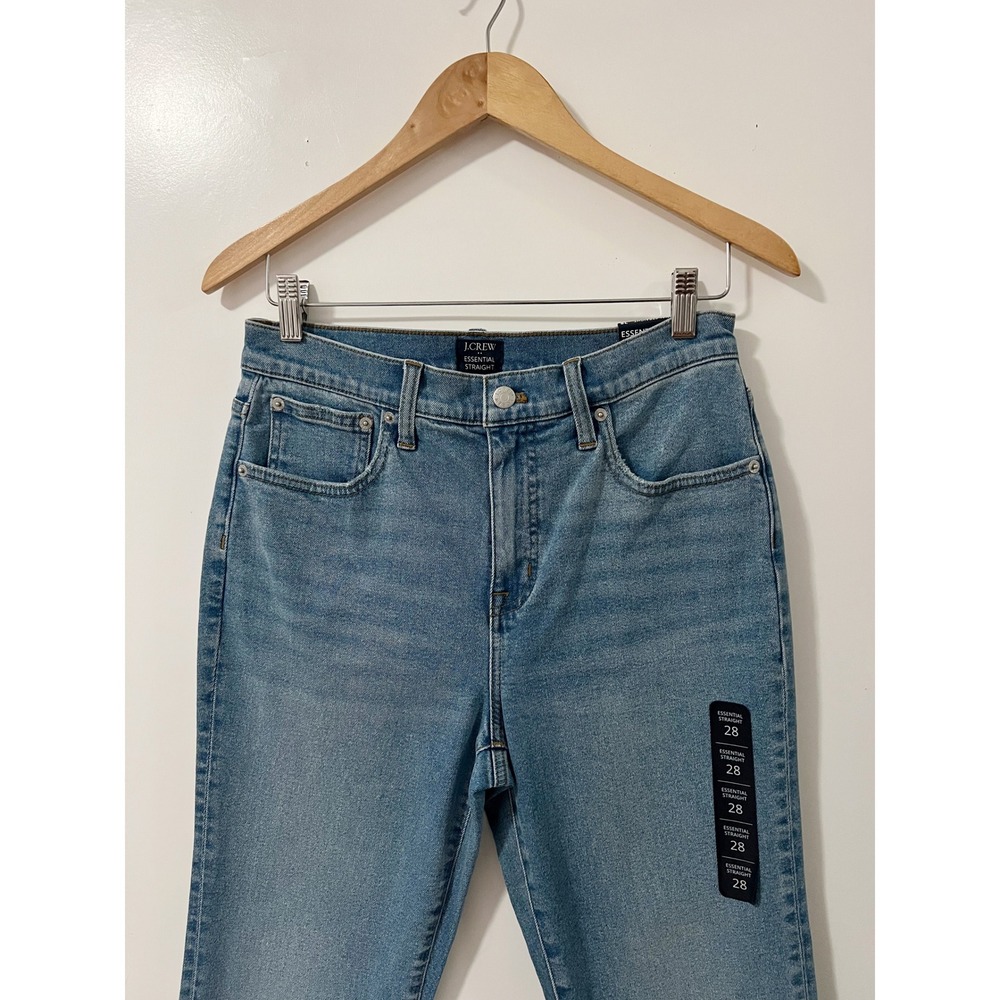 J.Crew Essential Straight All Day Stretch Denim Jeans Size 28 - Picture 3 of 9